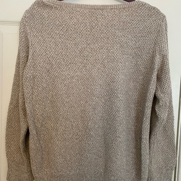 LOFT Women's Knit Sweater in tan beige
100% cotton - Picture 2 of 3